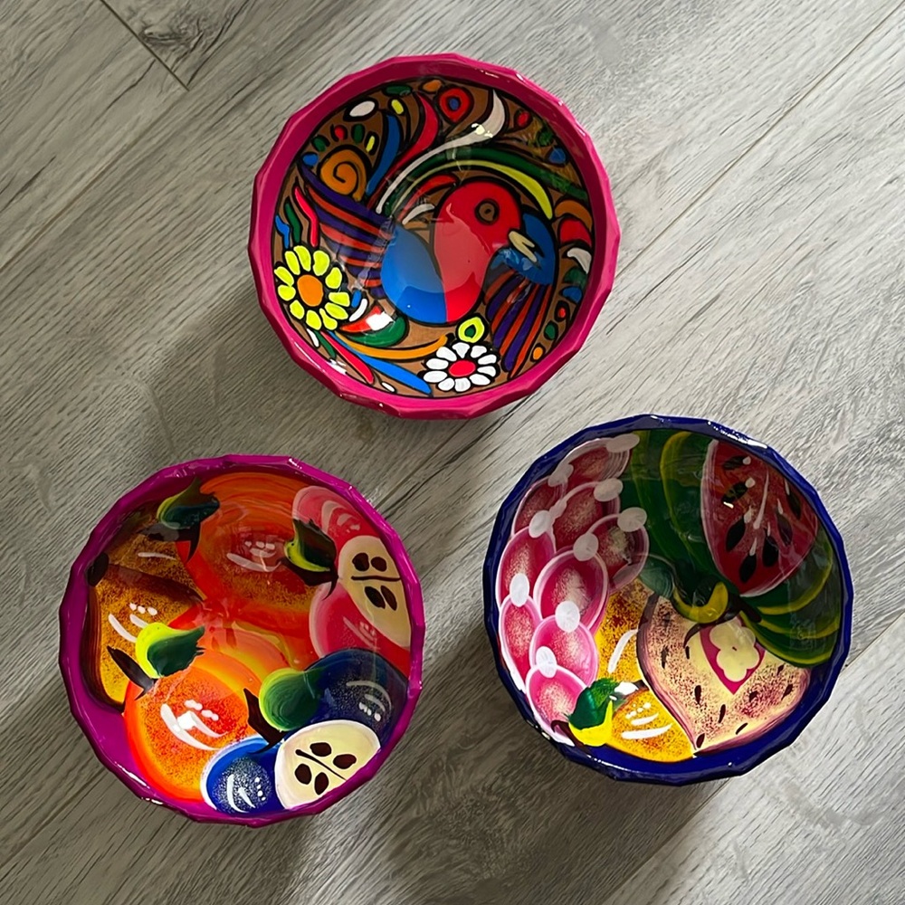 Authentic Mexican condiment dishes. New